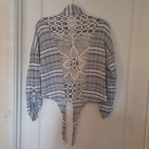 BLU PEPPER L cotton crochet back